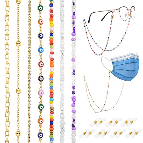 BTOYM Glasses Chain,18K Gold Plated Eyeglass Chain Sunglasses Chain Glasses Strap  Reading Eye Glass Accessory Chain for Men Women