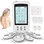 FOHOA Dual Channel 16 Modes Muscle Stimulator for Pain Relief Therapy, Electronic Pulse Massager Muscle Massager with 8 Pads, Dust-Proof Drawstring Storage Bag