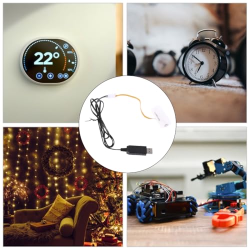 XAGMODSHN USB 5V to 6V Power Supply Converters Cable 4Pcs 1.5V LR20 D Battery Eliminators for Toy and LED Lights
