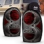 AmeriLite Smoke Replacement Brake Tail Lights Set For 02-07 Jeep Liberty SUV - Passenger (Right) and Driver (Left) Side