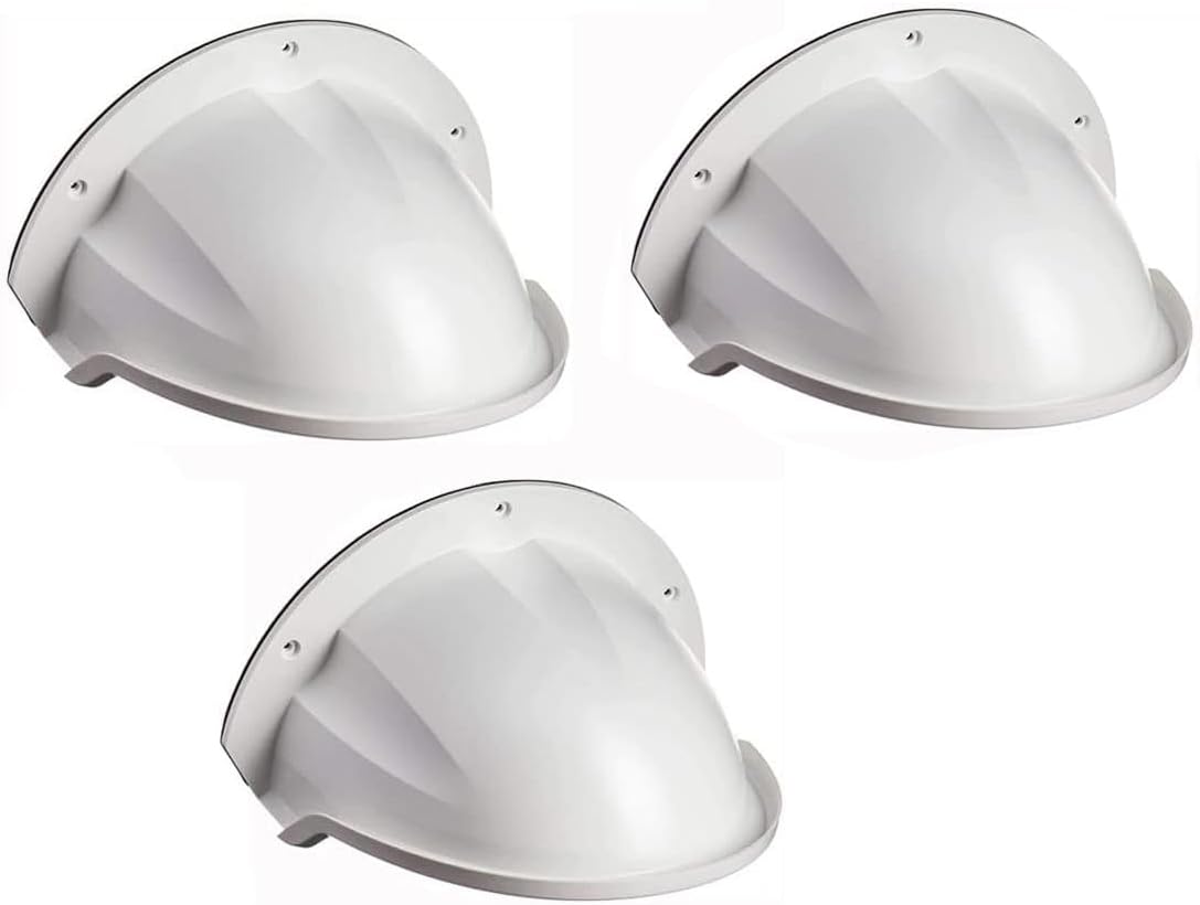 Universal Security Camera Cover Sun & Rain Shield – Weatherproof Protective Roof for Dome/Bullet Outdoor CCTV Cameras (3x White)