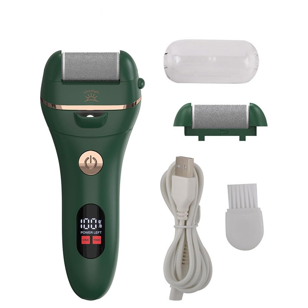 Electric Foot Grinder, Trimmer, Peeler, Calluses Digital Display(Gray)