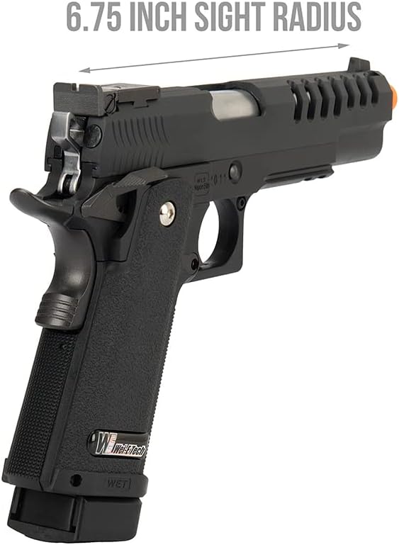 1911 Hi-Capa Hyper Speed Gas Blowback Airsoft Pistol - Black -WE-Tech