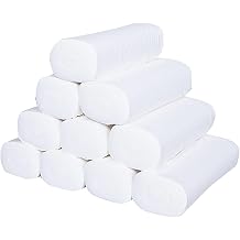 12 Rolls Soft Coreless Toilet Paper, Disposable Facial Tissues, 5-Ply Toilet Tissue