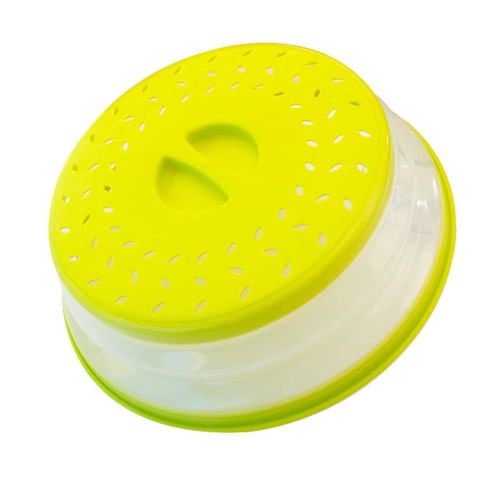 collapsible microwave splatter cover microwave plate cover with steam vent105 inyellow