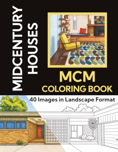 Midcentury Houses: MCM Coloring Book image 2