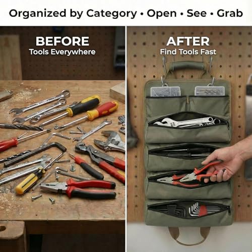 Tool Bag for Hand Tools: 6 Zipper Pockets Keep Tools Sorted - image 3