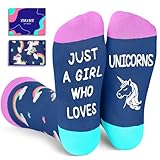 Zmart Unicorn Gifts for Women - Funny Unicorn Socks for Teen Girls, Gifts for Adults, Lovers, Rainbow Stocking Stuffers