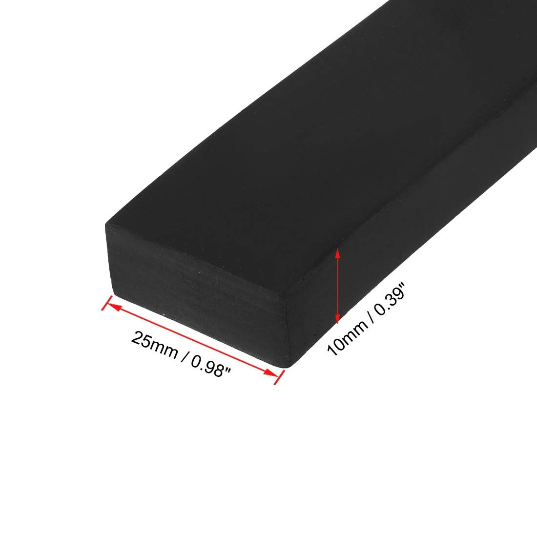 sourcing map Solide rechthoekige rubberen afdichtstrip 30 mm breed 3 mm