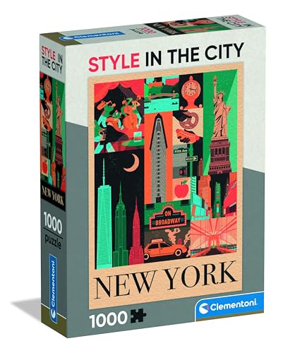 Puzzle 1000 pièces : Style en ville New York Clementoni Puzzles - vue 1