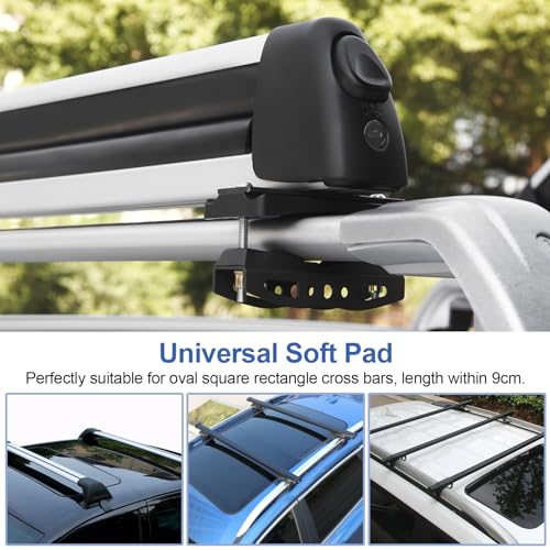 NELOMO Ski & Snowboard Car Racks Ski Racks for Roof Car Ski Snowboard Racks for Rooftop 31 inches Fits Up to 6 Pairs Ski Boards 4 Snowboards Screw Mounting Fits for Oval Square Cross Bars - Thumbnail 5