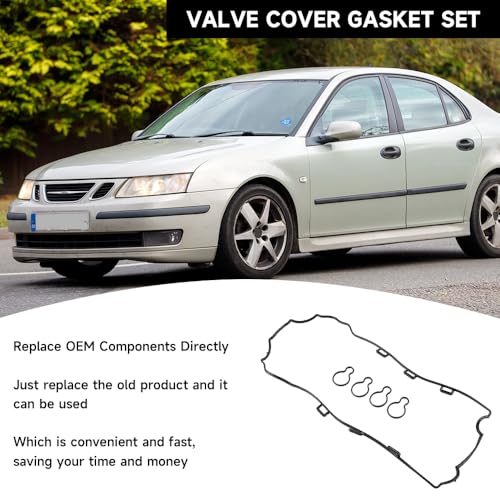 Image of Engine Valve Cover Gasket - Compatible for Chevrolet Cobalt 2005-2007 for Saab 9-3 2003-2011 for Saab 9-3X 2010-2011 for Saturn Ion 2004-2007 - Replace Part 90537687, 5607942