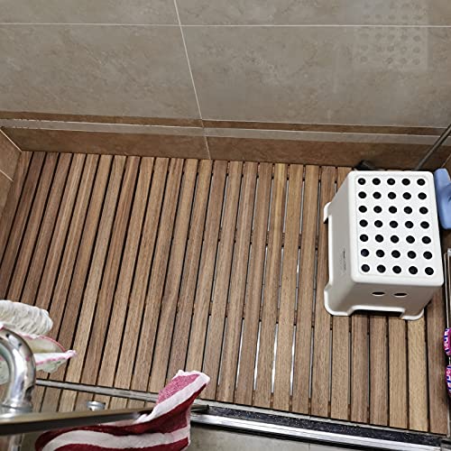 Tapis de douche antidérapant tapis de bain diatomite bambou étanche