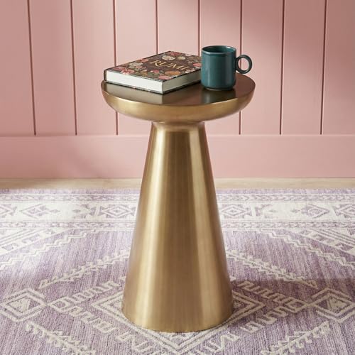 Image of Wakefit Glimra Golden Electroplated Side Table |Mirror Gold Finish | Bed Side Table|End Table for Living Room, Bedroom, Office, Coffee Table in Gold | Stylish & Comfortable Furniture for Home Decor