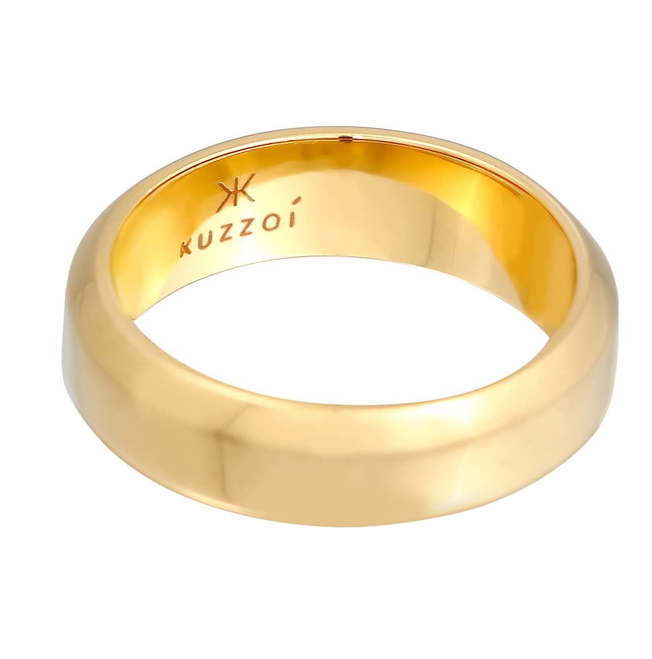 Kuzzoi Herrenring (7 mm) Massiv Handgefertigt Bandring Männer 925 Silber