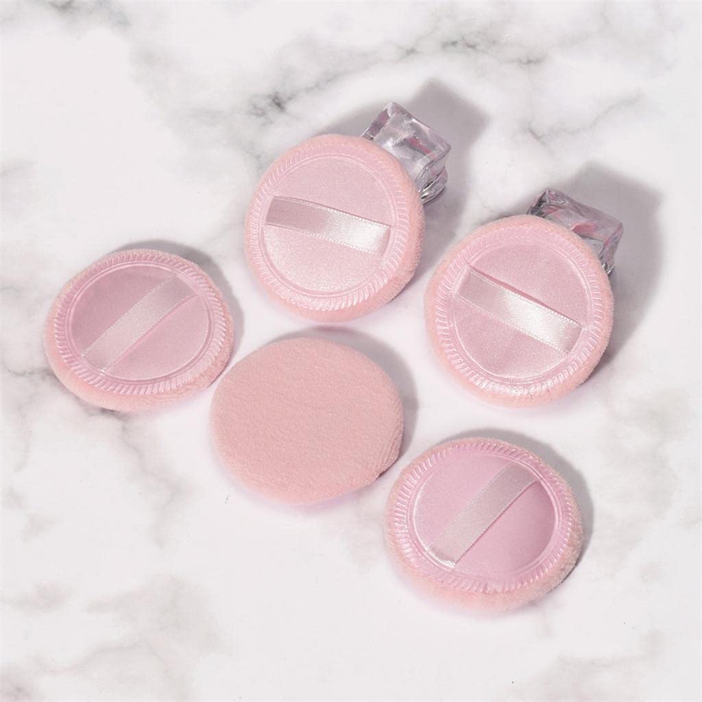 5Pcs Cotton Makeup Powder Puff with Strap Blush Loose Powder Blending Puff Pink | Sponges Applicators & Cotton | Makeup Tools & Accessories | Makeup-image-42