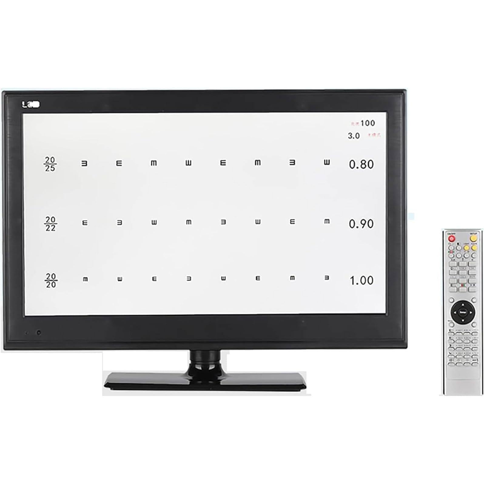Elektronische Sehtafel, 18,5/21,5 Zoll LCD-elektronische optische Sehtafeln, Computer-Sehtafel, mehrere visuelle Ziele, 1–6 m Messabstand einstellbar, für Optikergeschäfte 21.5"