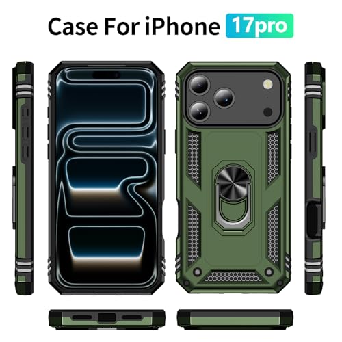 Coque iPhone 17 Pro antichoc militaire avec anneau de support ADDIT - 2