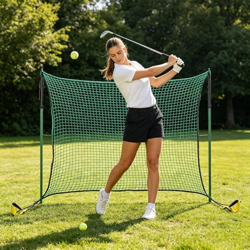 Filet d'entraînement de golf pour arrière-cour avec structure robuste - 7