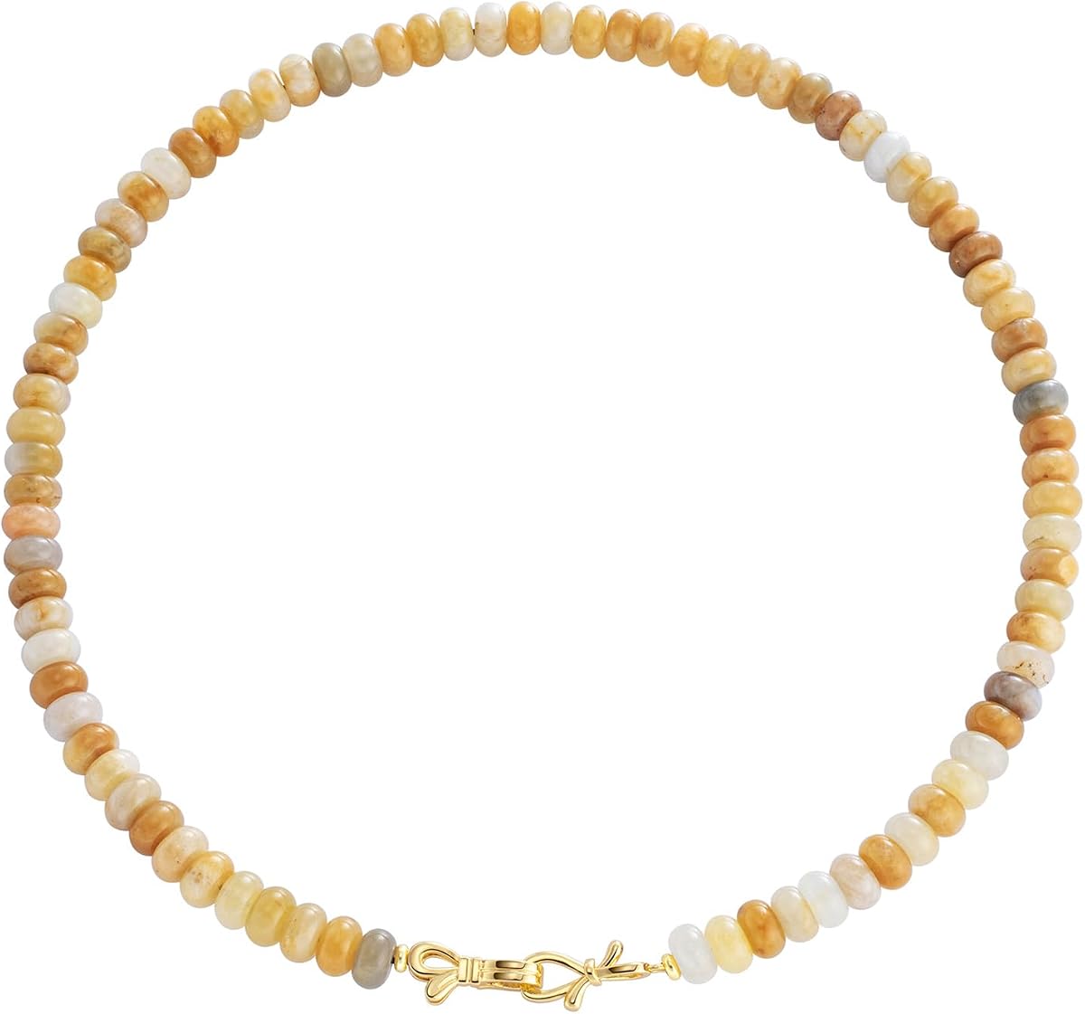 NLIEO Handmade Natural Colorful Gemstone Beaded Necklace for Women