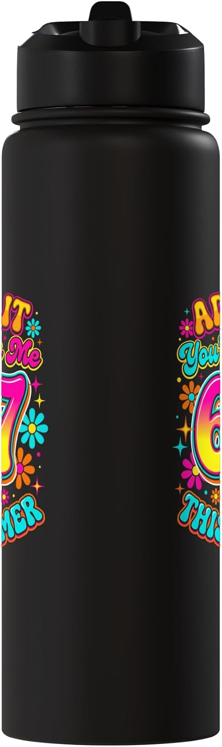 Admit It You'll Miss Me 67 Teacher Summer Break School Out Stainless Steel Insulated Water Bottle