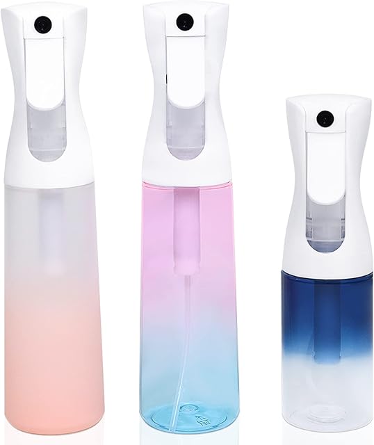 3 PCS Continuous Spray Bottles, Refillable Empty Spray Bottles, Leak-proof Plastic Spray Bottles for Salon, Skin Care or Clean