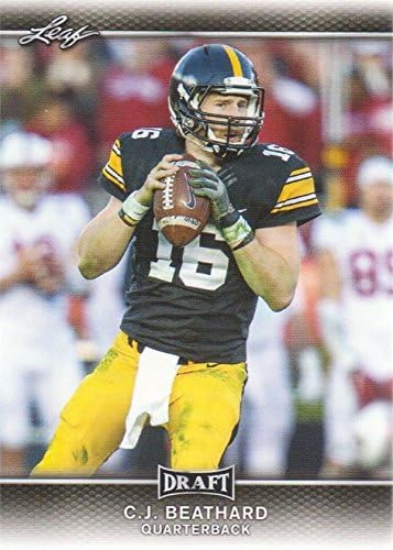 C.J. Beathard Football Card (Iowa, San Francisco 49ers) 2017 Leaf Draft #8 Rookie