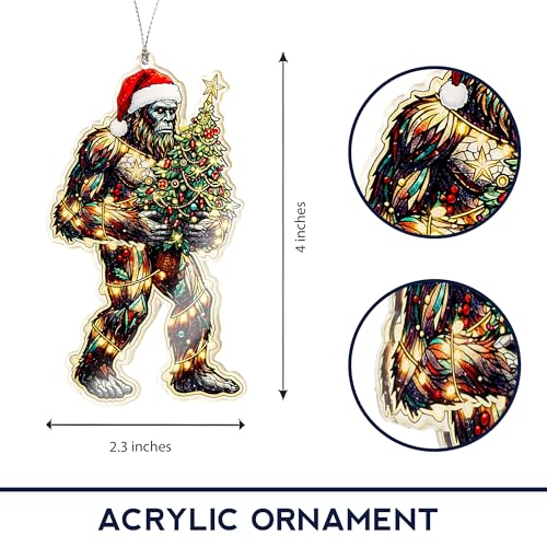Image of Funny Christmas Ornaments - Bigfoot Gifts - Big Foot Sasquatch Gift - Sasquatch Gifts - Bigfoot Ornament - Christmas Ornaments 2026 - Xmas Tree Funny Decoration