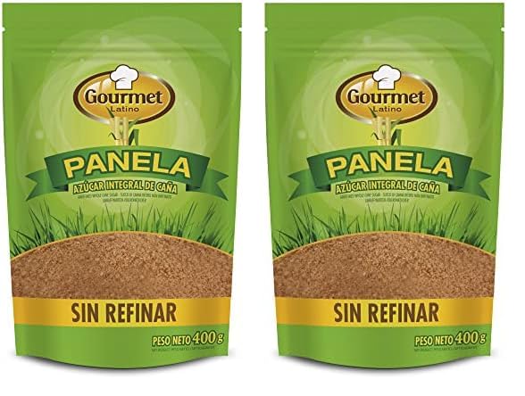 Panela polverizzata - 400 g - Ricca di vitamine e minerali - Aiuta a migliorare le prestazioni fisiche - Zucchero di canna integrale non raffinato - Ideale per la cottura - Latino gourmet