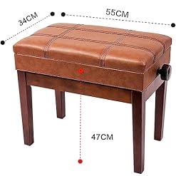 Tabouret de piano pour banquet familial, coiffeuse, tabourets pour clavier solo, banc de clavier réglable en hauteur de 10 cm avec structure en bois dur massif et unité de rangement sous le siège 55 x - Les Beatles, Paul McCartney, John Lennon, RIngo Starr, George Harrison Tabouret de piano pour banquet familial, coiffeuse, tabourets pour clavier solo, banc de clavier réglable en hauteur de 10 cm avec structure en bois dur massif et unité de rangement sous le siège 55 x – Image 2