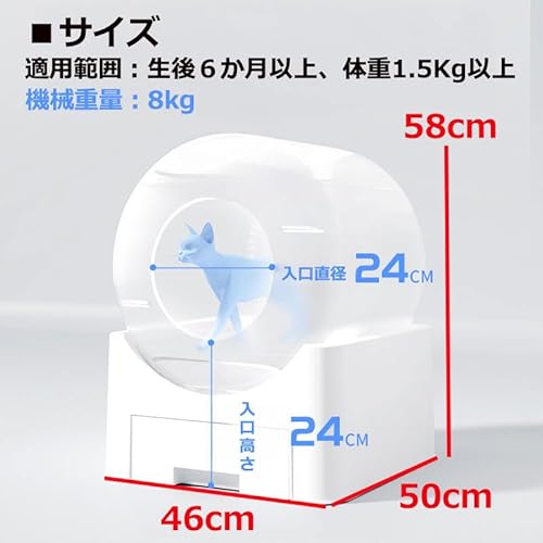 ノーブランド品 全自動猫トイレ新ドーム型 の商品画像 2