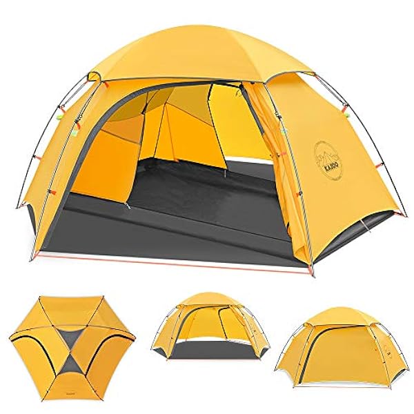 KAZOO Waterdichte Duurzame Tent Grote Backpacken Familie Camping Tenten 2 Mensen Wandelen Lichtgewicht Tent 2 Persoon Aluminium Frame 3 Polen