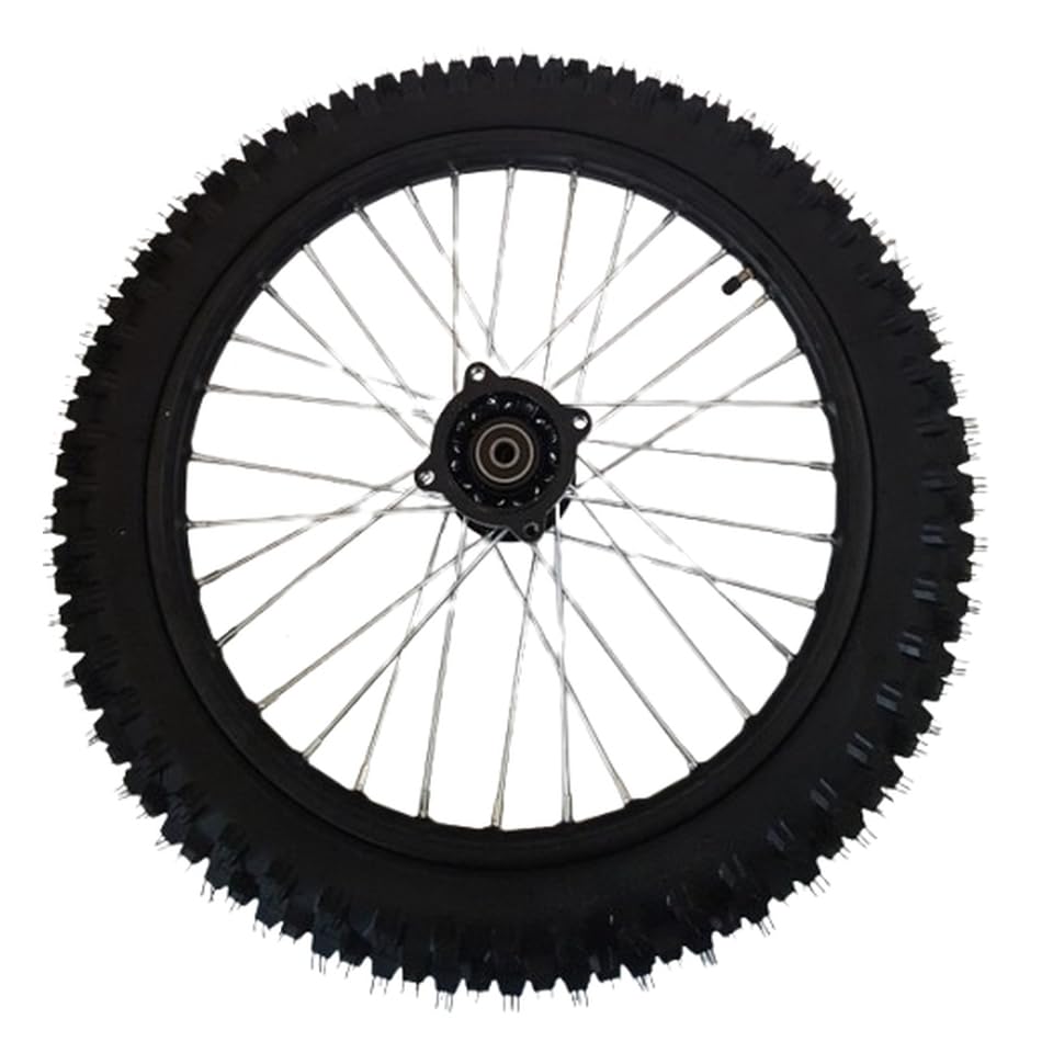 Dirtbike Komplettrad Pitbike Stahlfelge 17 Zoll 70/100-17 12mm Achse