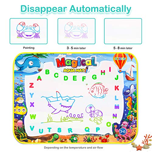 image for Obuby Water Magic Drawing Mat Kids 47x35 Inches Doodle Gifts Color Dra