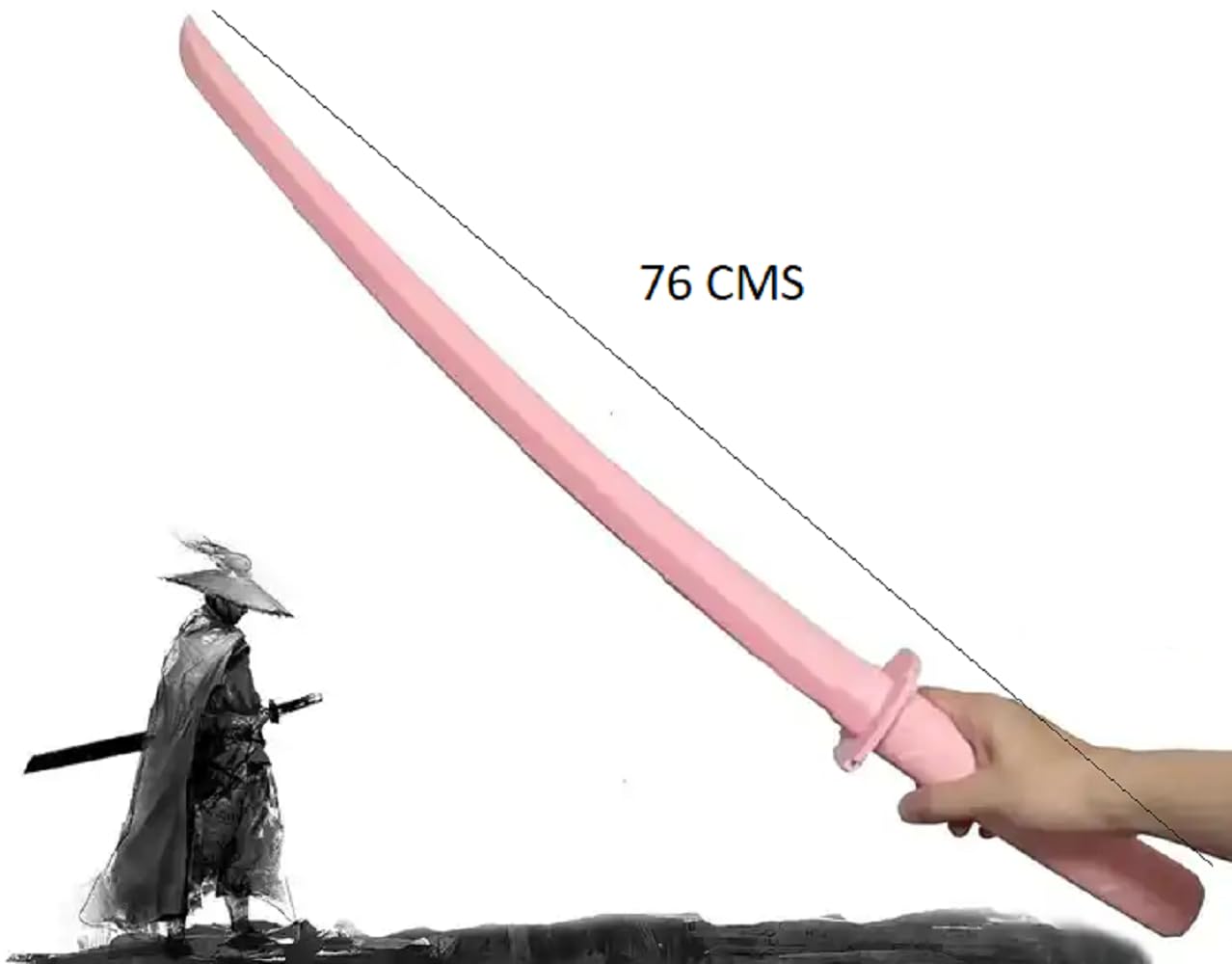 AGAS 3D Fidget Samurai Sword Toy Sensory 3D Printed Gravity Retractable Samurai Sword Model Katana Swords Plastic Toys (Pink Katana Sword)