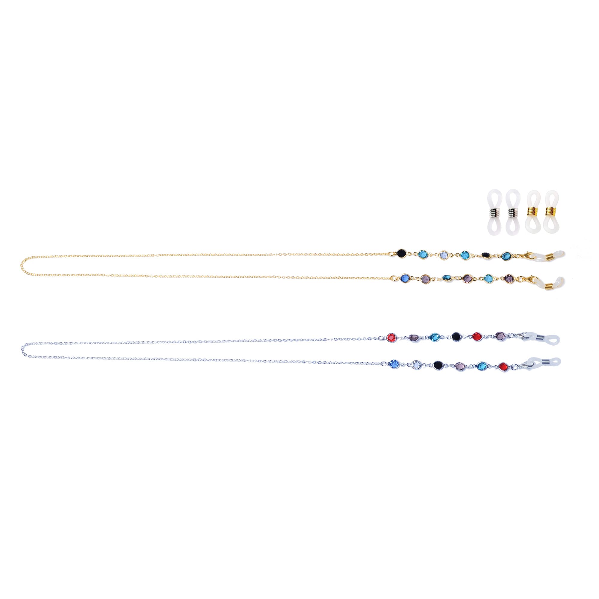 MUXIJIA 2 Piezas Cadena de Máscara de Gafas Cadena de Anteojos de Mujer Adecuado para Gafas de Sol, Gafas de Lectura, Gafas con Filtro de Luz azul, Monturas de Gafas