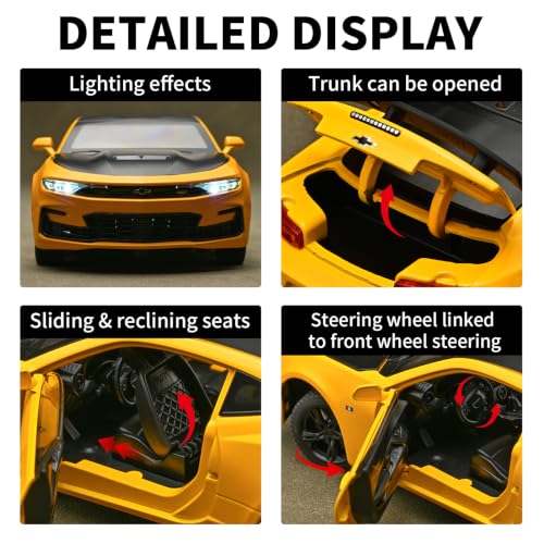 Modelo de auto a escala 1:24 RZAPE compatible Camaro miniatura 3