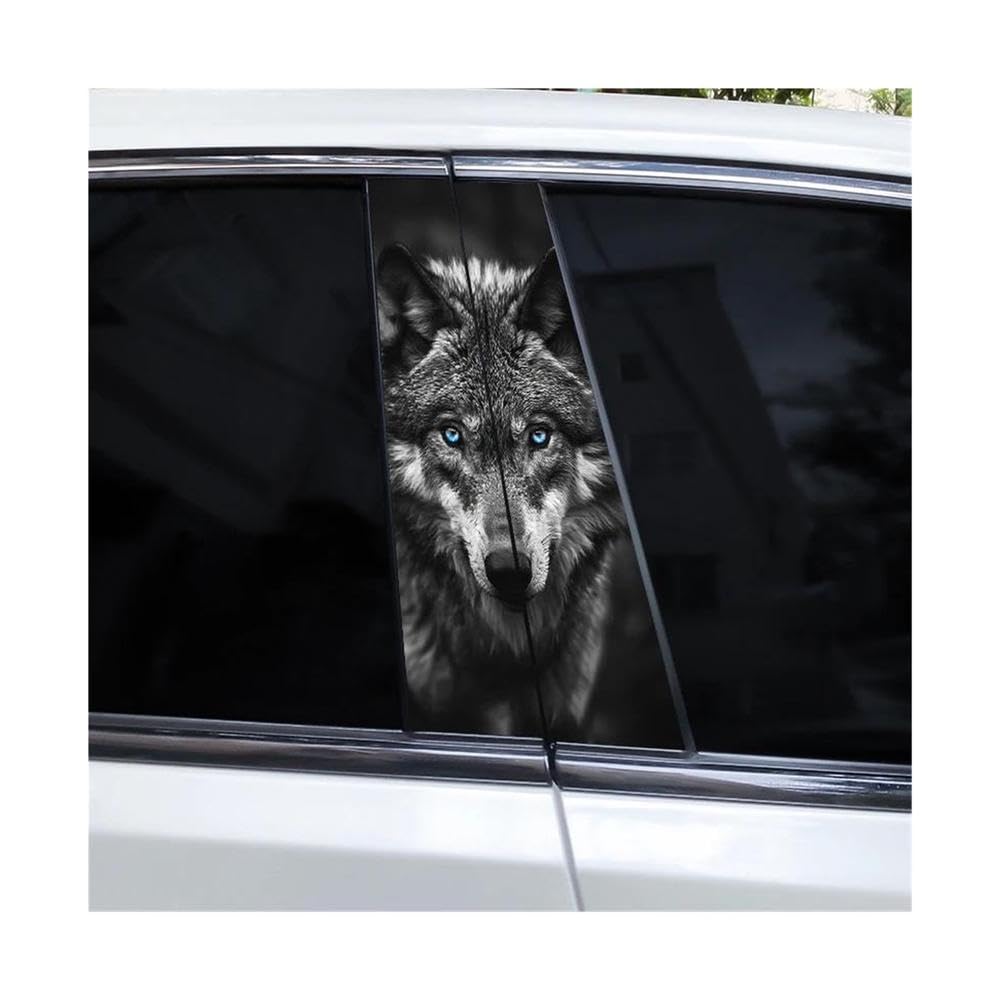 Body Parts 2pcs Tiger Animal Car B Pillar Waterproof Decal(H)