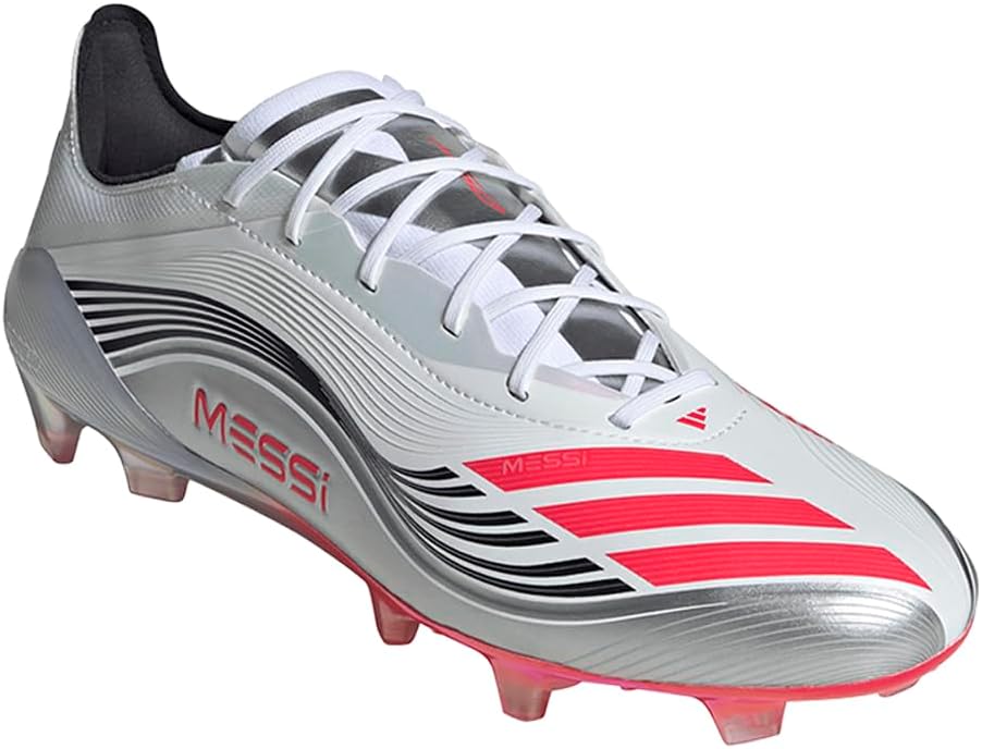 adidas Mens F50 Messi Elite Firm Ground Soccer Cleats - White