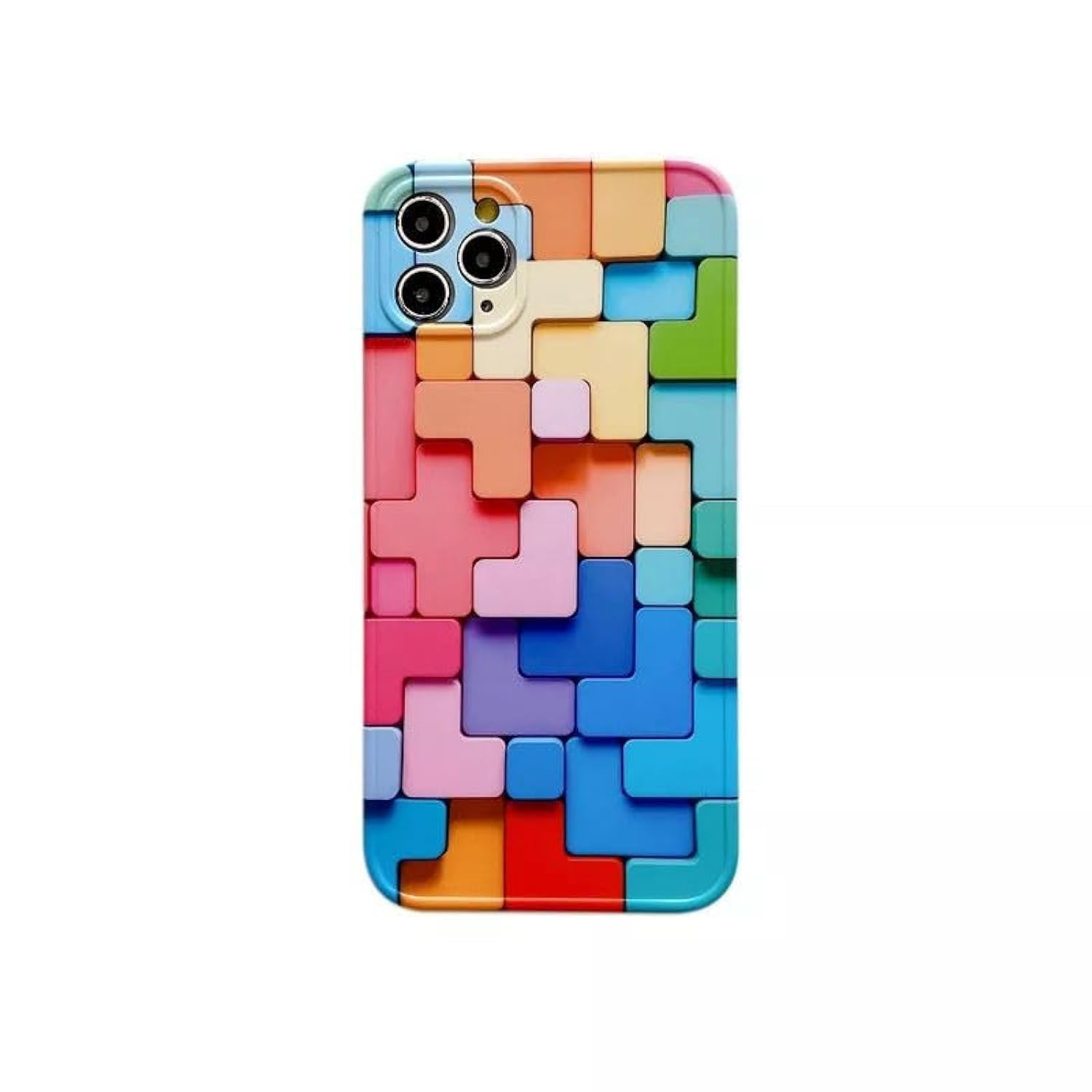 iPhone 14 Pro Max Case Cover Apple TPU Soft Shell Rainbow Puzzle Unique Multicolor 3D Visual Sense, Mobile Phone Shockproof Cover Beautiful Gift For Girls,Boys (iPhone 14 Pro Max)