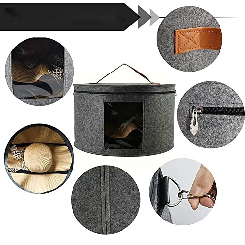 Boîte de rangement pour chapeau grand format avec fermeture éclair - 6