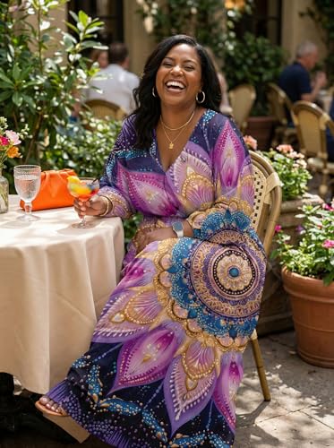 Image of SUZONANA Plus Size Dresses for Curvy Women African Print American Dress Summer Outfits Casual Loose with Pocket
