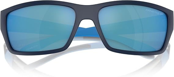 ARNETTE Man Sunglasses Black/Red Matte/Shiny Frame, Grey Mirror Orange/Yellow Lenses, 61MM