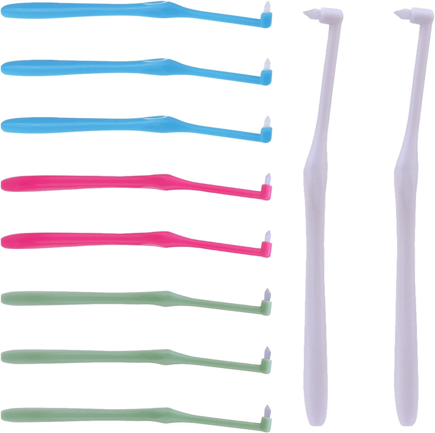 10 Pcs Single Tufted Toothbrush Wisdom Interspace Brush Small and