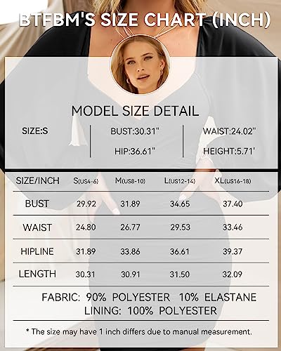 Btfbm Women's Elegant Ruched Bodycon Dresses Summer Fall Mesh Long Sleeve Cross V Neck Party Club Cocktail Mini Dress(Solid Black, Medium) #TOP4