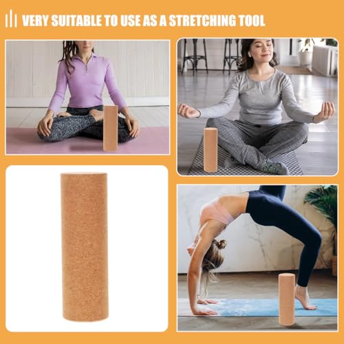 Rodillo de Yoga de Corcho Artibetter, Columna de Espuma Sólida para Masaje y Liberación de Fascia, Ideal para Ejercicios de Arqueo de Espalda, Ø100 × 330 mm miniatura 3