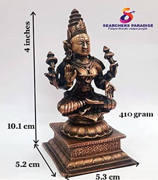 Image of Lakshmi Murti Copper Bhagwan Ji God - 4 in - Pack of 1