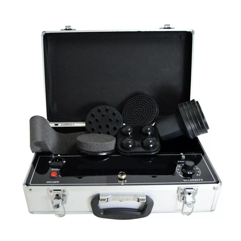 Appareil de massage manuel vibrant pour le corps - Machine à brûler les graisses à vibration G5 - Boîte de rangement portable - 5 têtes de massage - Pour les mères post-partum - Personnes