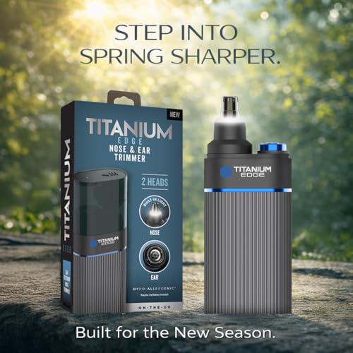 Image of Microtouch Titanium Edge Ear & Nose Trimmer | Titanium-coated ear & nose trimmer with dual blades, built-in light, and water-resistant travel-friendly design