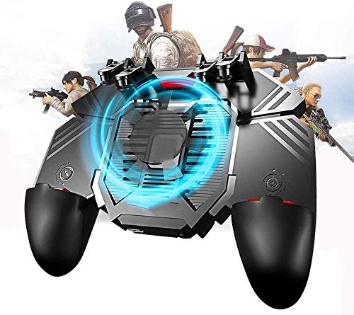 YUYANDE Controlador de Juegos móviles con 4000mAh Power Bank y Ventilador de refrigeración, Joystick Remote Grip for 4.7-6.5